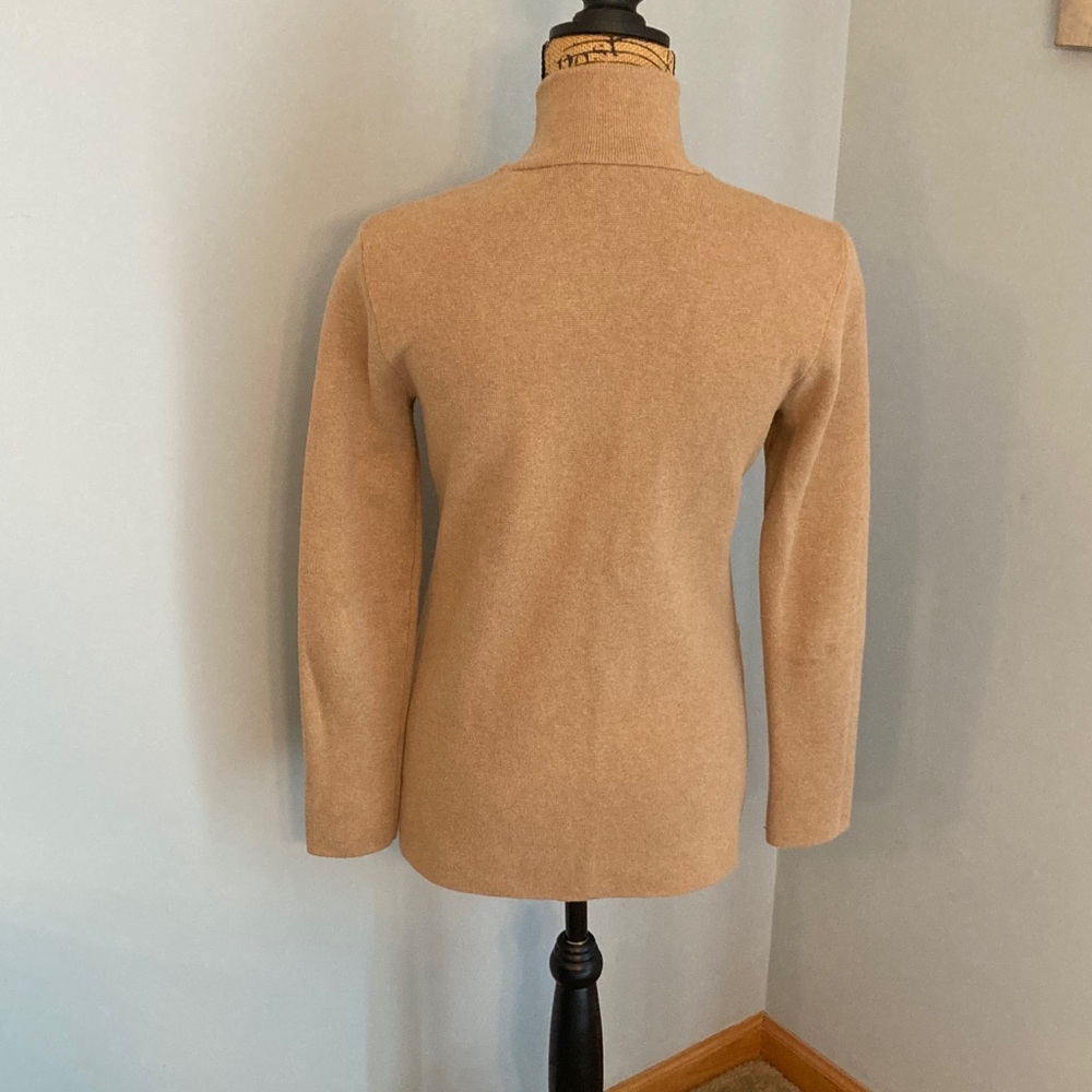 J. Crew Knit Sweater Jacket Camel Women Size XS - Picture 2 of 7